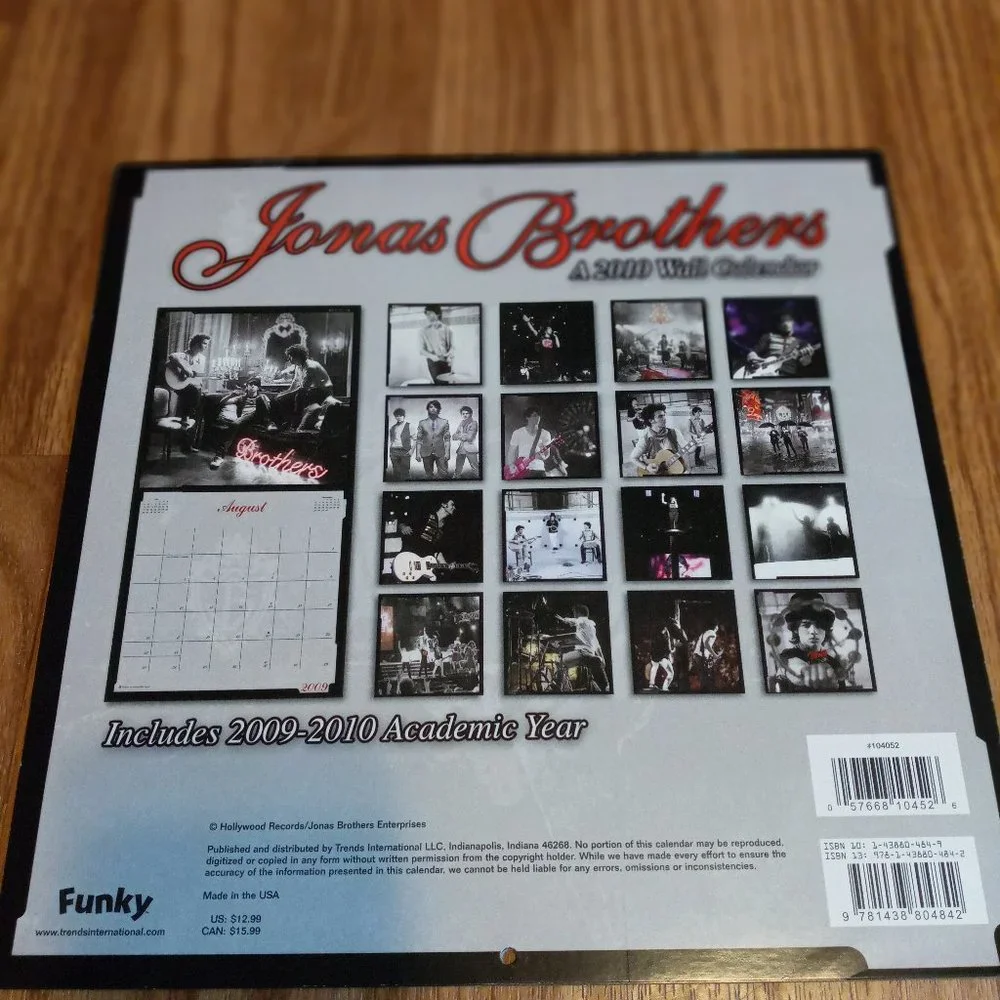 Jonas Brothers calendar